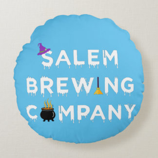 Salem Brewing Company White Rond Kussen