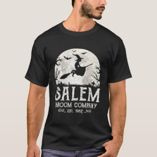 Salem Broom Company Grunge Halloween's Witch T-shirt