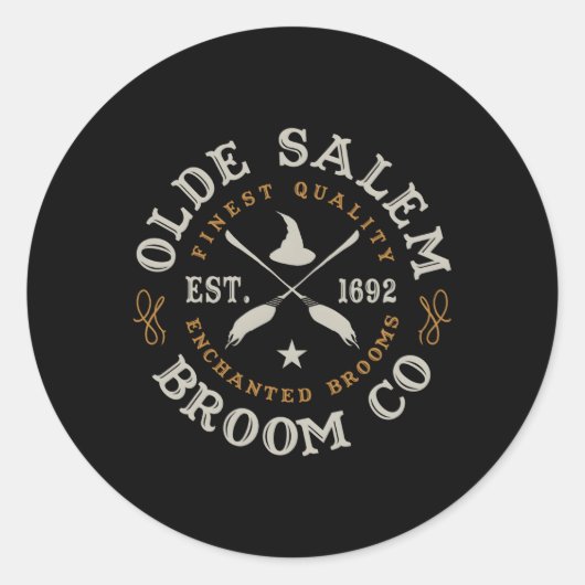 Salem Broom Company Ronde Sticker (Voorkant)