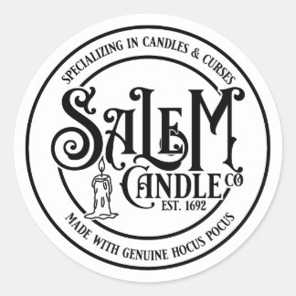 Salem Candle Company - White Ronde Sticker