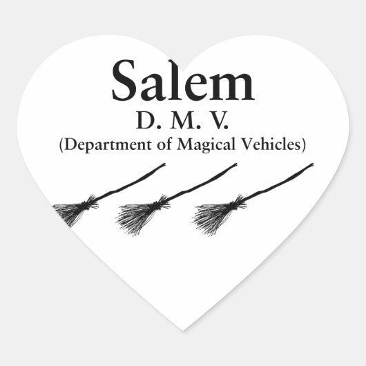 Salem DMV Hart Sticker (Voorkant)