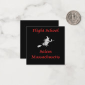 Salem Flight School Halloween Heksenkleding Cadeau Notitiekaartje (Voorkant / Achterkant in situ)