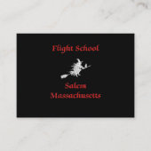 Salem Flight School Halloween Witch Apparel Gift Informatiekaartje (Voorkant)
