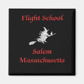 Salem Flight School Halloween Witch Apparel Gift Magneet (Voorkant)