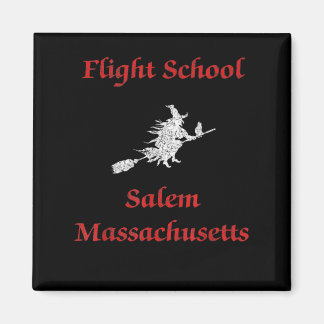 Salem Flight School Halloween Witch Apparel Gift Magneet