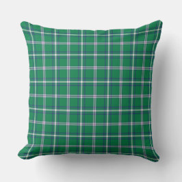 Salem Green and White Plaid Kussen