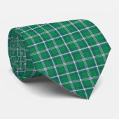 Salem Green and White Plaid Neck Tie Stropdas (Opgerold)