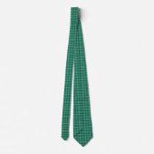 Salem Green and White Plaid Neck Tie Stropdas (Achterkant)