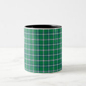 Salem Green and White Plaid Tweekleurige Koffiemok (Center)