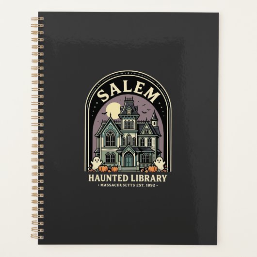 Salem Griezeld Bibliotheek Halloween Ontwerp_1 Planner (Voorkant)
