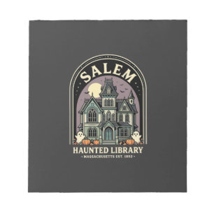 Salem Griezelige Bibliotheek Halloween Ontwerp_1 Notitieblok