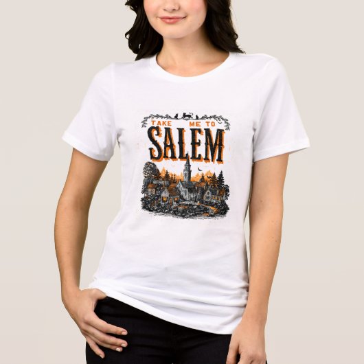 Salem Halloween Vintage Tri-Blend Shirt (Voorkant)