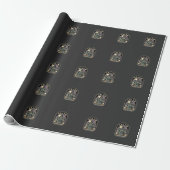 Salem Haunted Library Halloween-ontwerp_1 Cadeaupapier (Uitgerold)