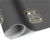Salem Haunted Library Halloween-ontwerp_1 Cadeaupapier (Rol Hoek)