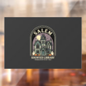 Salem Haunted Library Halloween-ontwerp_1 Raamsticker (Vel 2)