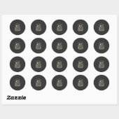 Salem Haunted Library Halloween-ontwerp_1 Ronde Sticker (Vel)