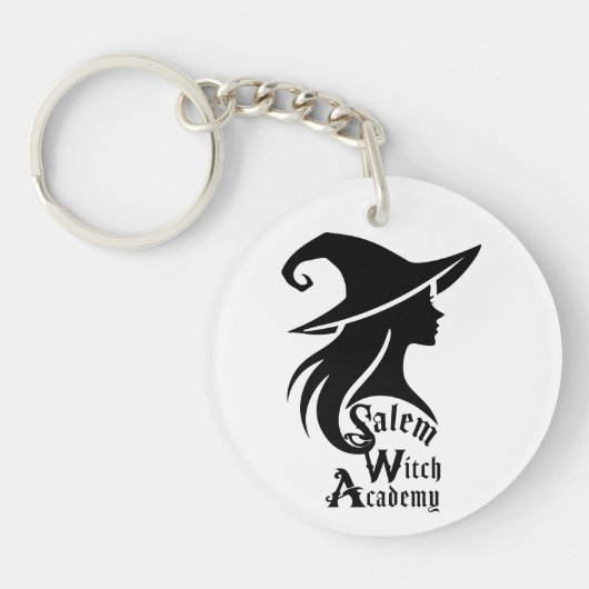 Salem Heks Academie Halloween Wiccan Heksen Sleutelhanger (Voorkant)