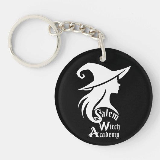Salem Heks Academie Halloween Wiccan Heksen Sleutelhanger (Voorkant)