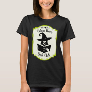 Salem heks boek club silhouet boekliefhebber groen t-shirt