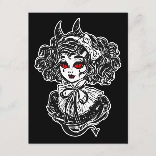 Salem Heks Illustratie Kunst Briefkaart (Voorkant)
