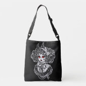 Salem Heks Illustratie Kunst Crossbody Tas (Achterkant)