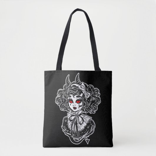 Salem Heks Illustratie Kunst Tote Bag (Voorkant)