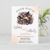 Salem Heks Kostuums & Cocktail Halloween Kaart (Staand voorkant)