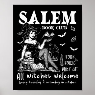 Salem Heks Leesboeken Halloween Spooky Poster