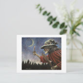 Salem heks onder de maan briefkaart (Staand voorkant)