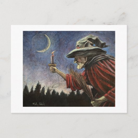 Salem heks onder de maan briefkaart (Voorkant)