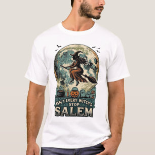 Salem Heks Shirt Vintage Gravure Griezels Humor D