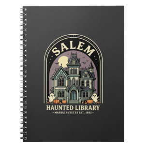 Salem Heksen Bibliotheek Halloween Ontwerp_1 Notitieboek