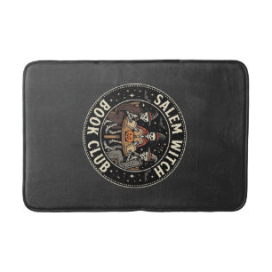 Salem Heksen Boek Club Halloween Skelet Ontwerp_1 Badmat