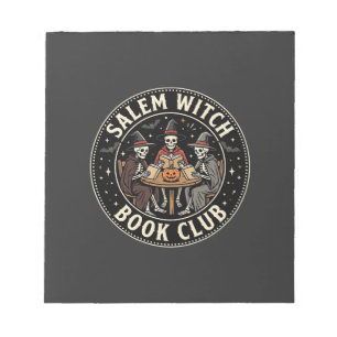 Salem Heksen Boek Club Halloween Skelet Ontwerp_1 Notitieblok