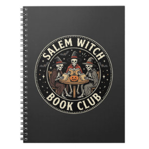 Salem Heksen Boek Club Halloween Skelet Ontwerp_1 Notitieboek