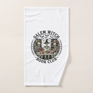 Salem Heksen Boek Club Vintage Skelet Halloween S Handdoek