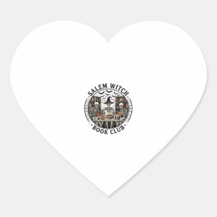Salem Heksen Boek Club Vintage Skelet Halloween S Hart Sticker
