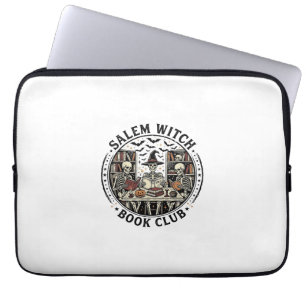 Salem Heksen Boek Club Vintage Skelet Halloween S Laptop Sleeve