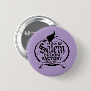 Salem Heksenbezemfabriek – grappige vintage gotiek Ronde Button 5,7 Cm