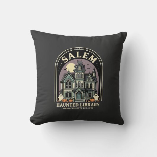 Salem Heksenbibliotheek Halloween-ontwerp_1 Kussen (Voorkant)
