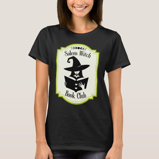 Salem heksenboekenclub silhouet boekenliefhebber g t-shirt (Voorkant)
