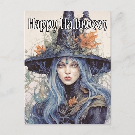 Salem Heksenillustratie Happy Halloween Briefkaart (Voorkant)