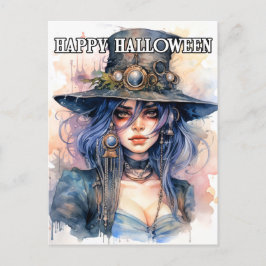 Salem Heksenillustratie | Happy Halloween Briefkaart