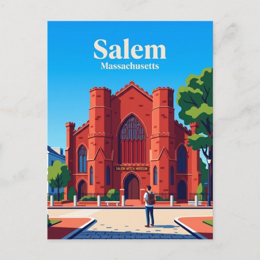 Salem Heksenmuseum VS Briefkaart (Voorkant)