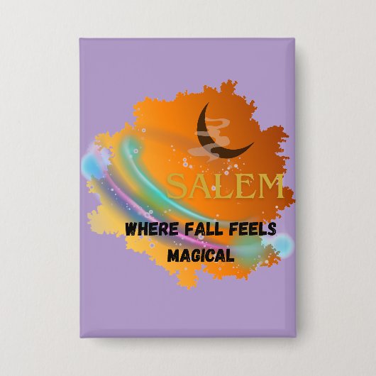 Salem Herfst Magische Regenboog Button (Voorkant)