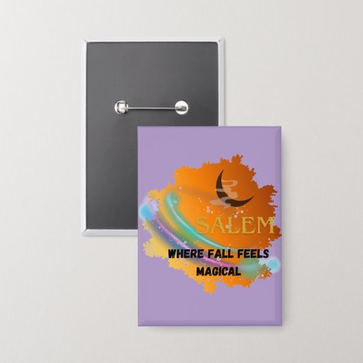 Salem Herfst Magische Regenboog Button (Voorkant / Achterkant)