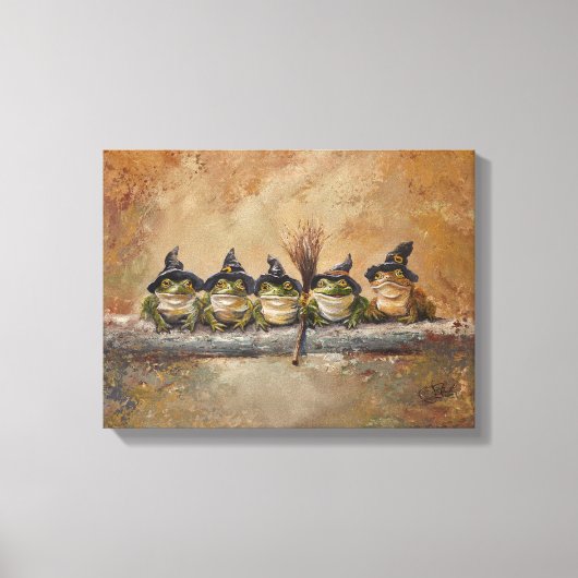 Salem Kikkers Handgeschilderd Canvas Afdruk (Voorkant)