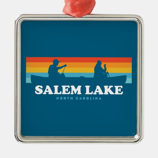 Salem Lake North Carolina Canoe Metalen Ornament (Voorkant)