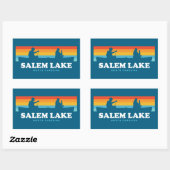 Salem Lake North Carolina Canoe Rechthoekige Sticker (Vel)