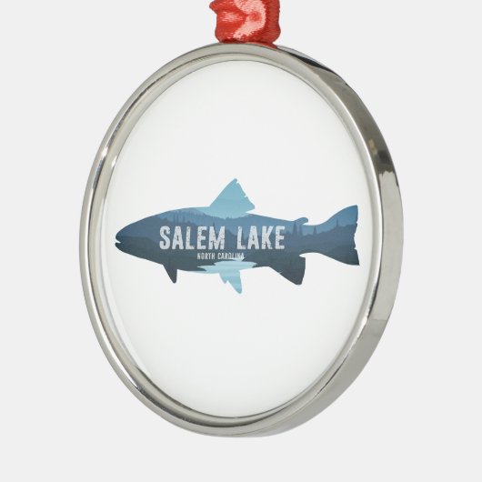 Salem Lake North Carolina Fish Metalen Ornament (Links)